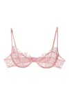 Kiki De Montparnasse Coquette Lace Demi-bra In Pink