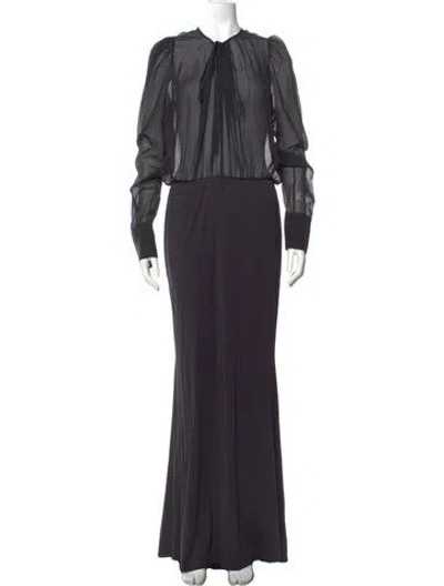 Pre-owned Kiki De Montparnasse Crew Neck Long Dress W/ Tags In Gray