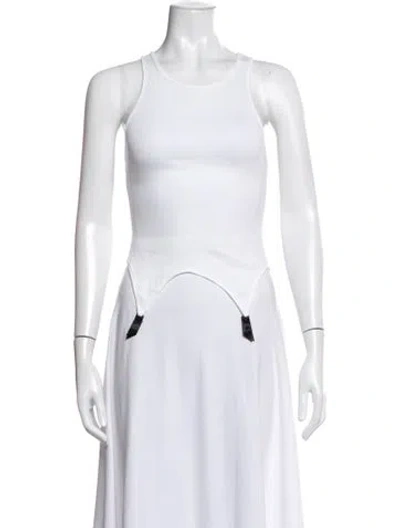 Pre-owned Kiki De Montparnasse Crew Neck Sleeveless Top In White