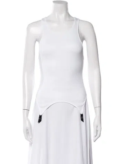 Pre-owned Kiki De Montparnasse Crew Neck Sleeveless Top In White