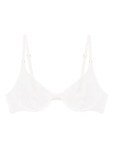 Kiki De Montparnasse Crochet Demi Bra In White