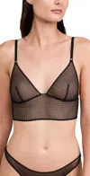 Kiki De Montparnasse Crochet Longline Bra Black In Black