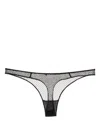 Kiki De Montparnasse Translucent-effect Lace Thong In Black