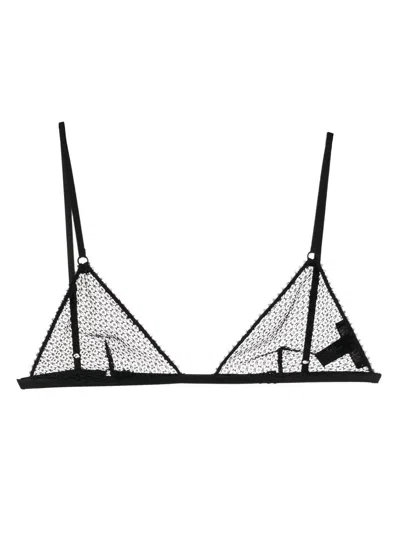Kiki De Montparnasse Translucent-design Lace Bra In Black