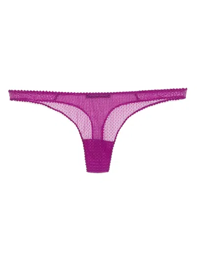 Kiki De Montparnasse Crochet Thong In Purple