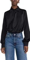 Kiki De Montparnasse Crossover Thong Bodysuit Black
