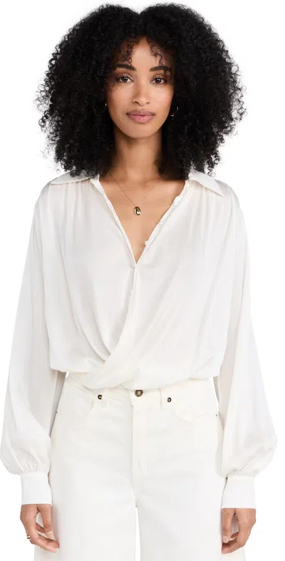 Kiki De Montparnasse Crossover Thong Bodysuit In Ivory