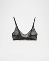 Kiki De Montparnasse Dahlia Floral Lace Soft Bra In Black