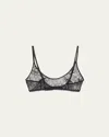 Kiki De Montparnasse Dahlia Floral Lace Soft Bra In Black