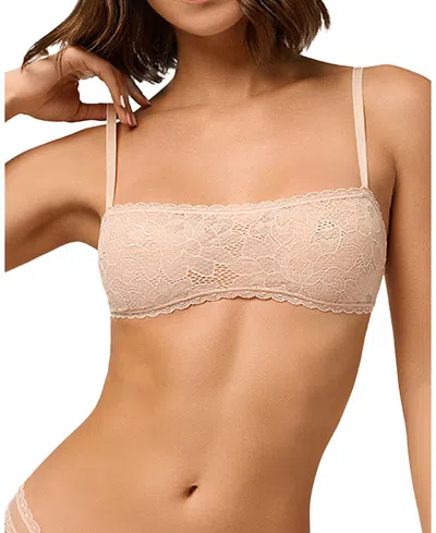 Kiki De Montparnasse Dahlia Lace Bandeau In Blush