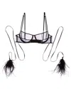 Kiki De Montparnasse Dita Wrap Demi Bra In Black