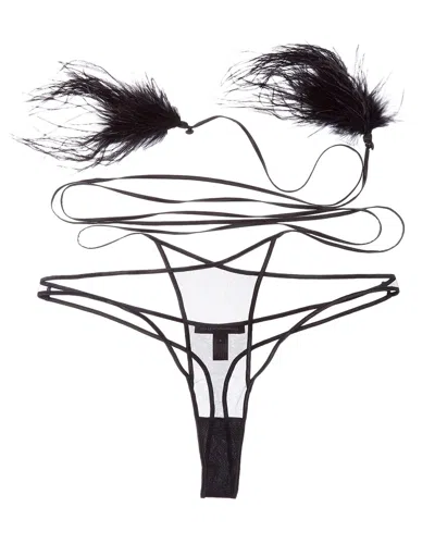 Kiki De Montparnasse Dita Wrap Thong In Black