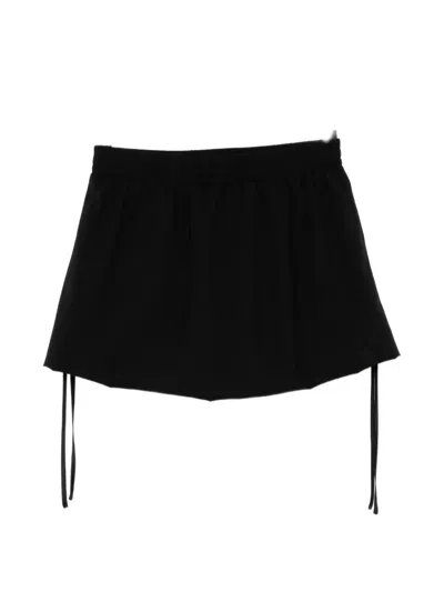Kiki De Montparnasse Drawstring Mini Skirt In Black