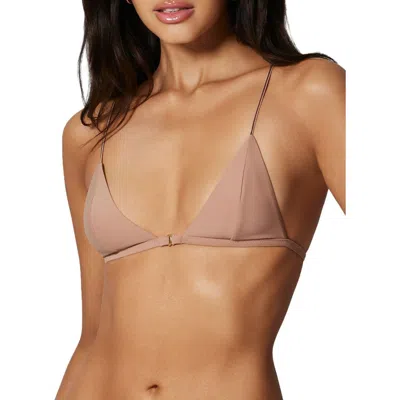 Kiki De Montparnasse Echauffe (cross Back) Mini Soft Bra In Brown