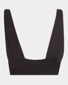 Kiki De Montparnasse Echauffe Jersey Soft Plunge Bra In Black