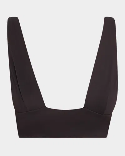 Kiki De Montparnasse Echauffe Jersey Soft Plunge Bra In Black