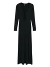 Kiki De Montparnasse Echauffe Cutout Stretch-jersey Gown In Black