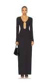 Kiki De Montparnasse Echauffe Cutout Stretch-jersey Gown In Black