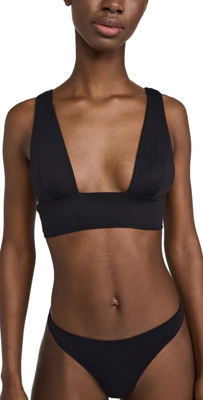 Kiki De Montparnasse Echauffe Embellished Bikini Top In Black