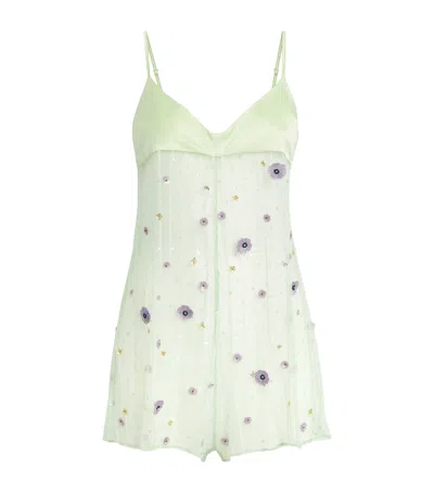 Kiki De Montparnasse Embellished Muse Mini Playsuit In Multi