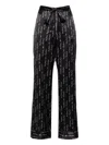 Kiki De Montparnasse F Beautiful Silk Lounge Tie Up Pajama Pants In Black