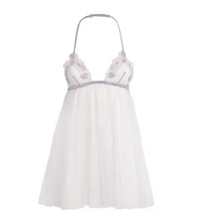 Kiki De Montparnasse Floral-lace Babydoll Dress In White