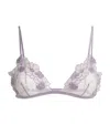 Kiki De Montparnasse Floral-lace Triangle Bra In Purple
