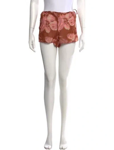 Pre-owned Kiki De Montparnasse Floral Print Mini Shorts In Black