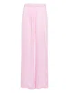 Kiki De Montparnasse Georgette Palazzo Silk Trousers In Pink