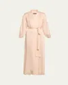 Kiki De Montparnasse Giselle Lace-trim Silk Maxi Robe