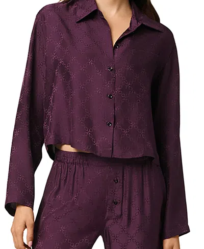 KIKI DE MONTPARNASSE HANDCUFF JACQUARD CROPPED PJ TOP