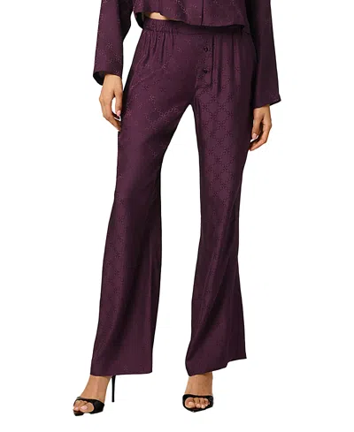Kiki De Montparnasse Handcuff Jacquard Boxer Pants In Cassis