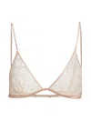 Kiki De Montparnasse Women's Handcuff Lace Triangle Bra In Neutrals