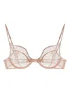 Kiki De Montparnasse Handcuff Mesh Bra In Pink
