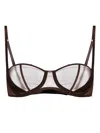 Kiki De Montparnasse Illusion Balconette Bra In Brown