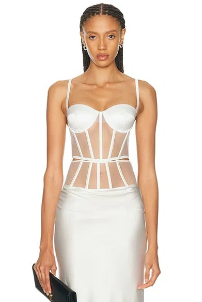 Kiki De Montparnasse Illusion Bustier Top In White