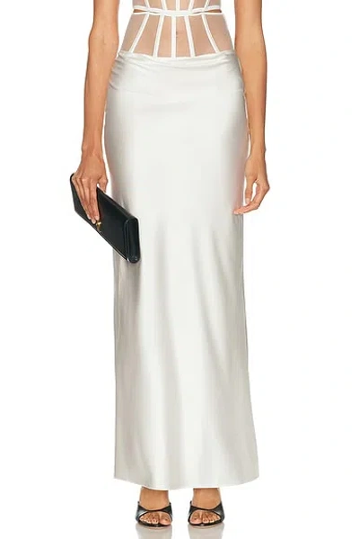Kiki De Montparnasse Illusion Long Skirt In White