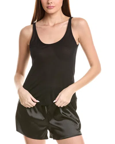Kiki De Montparnasse Intime Kate Silk-trim Tank In Black