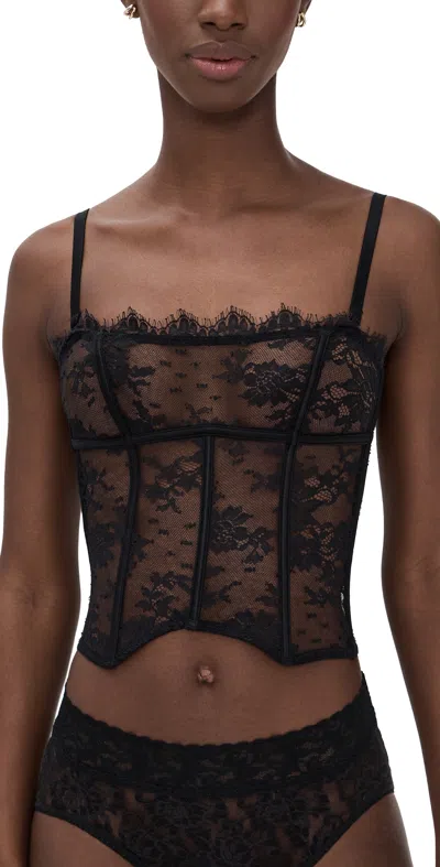 Kiki De Montparnasse Jolie Strapless Scalloped Lace Bustier In Black