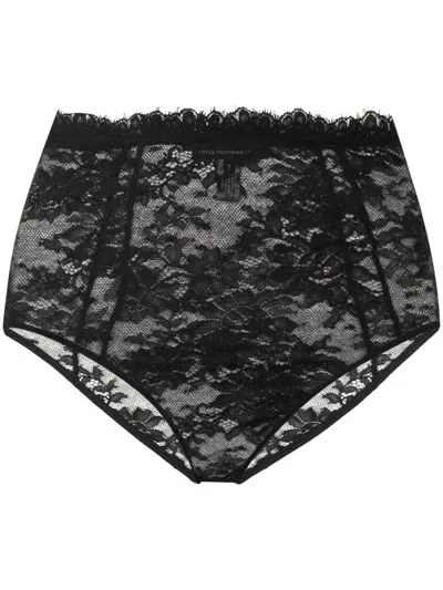 Kiki De Montparnasse Jolie Lace High Waisted Brief In Black