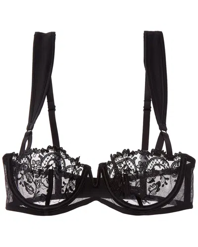Kiki De Montparnasse Juliette Silk-trim Balconette Bra In Black