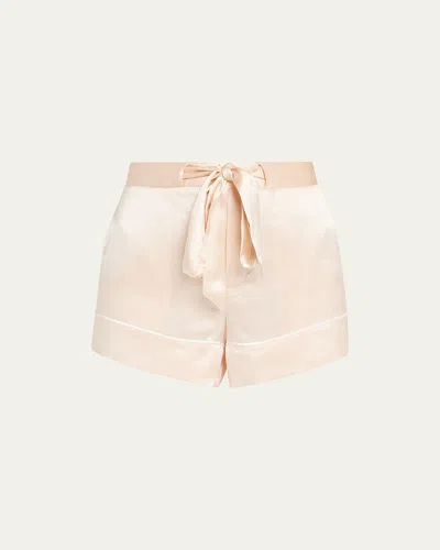 Kiki De Montparnasse Kiki Drawstring Silk Lounge Pants In Pink