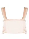 Kiki De Montparnasse Kiki Silk Lounge Bandeau Top In Neutrals