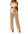 Kiki De Montparnasse Kiki Silk Lounge Tie Up Pant In Pink