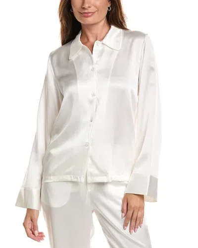 Kiki De Montparnasse Kiki Silk Lounge Top In White