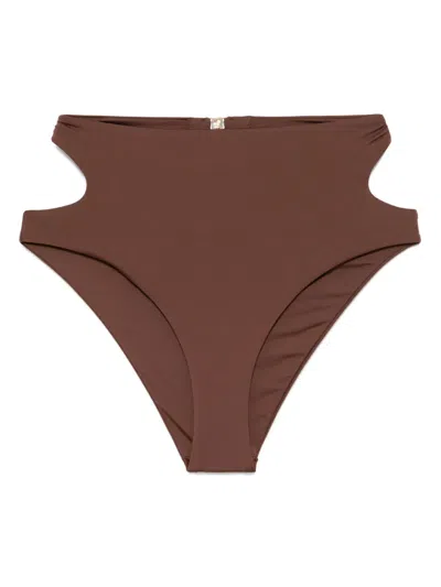 Kiki De Montparnasse La Sirene Cutout Hw Bikini Bottom In Brown