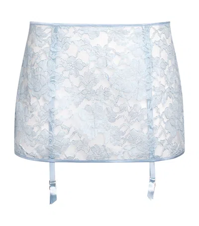 Kiki De Montparnasse Lace Antoinette Garter Belt In Blue