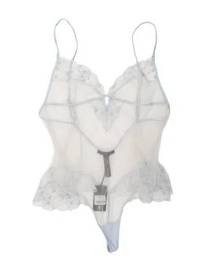 Pre-owned Kiki De Montparnasse Lace Bodysuit W/ Tags In Neutrals