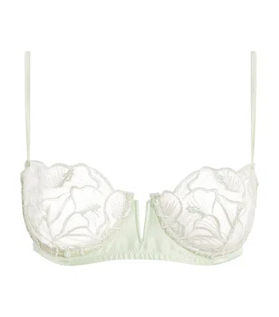 Kiki De Montparnasse Lace Calla Lily Balconette Bra In White