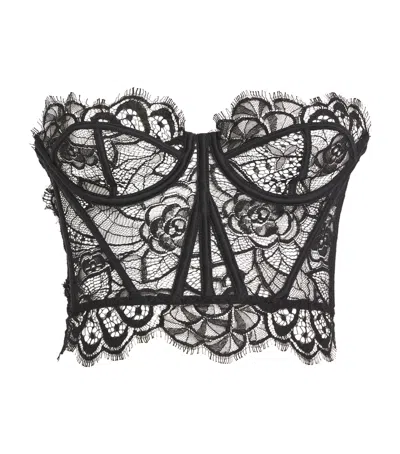 Kiki De Montparnasse Lace Coquette Bustier In Black